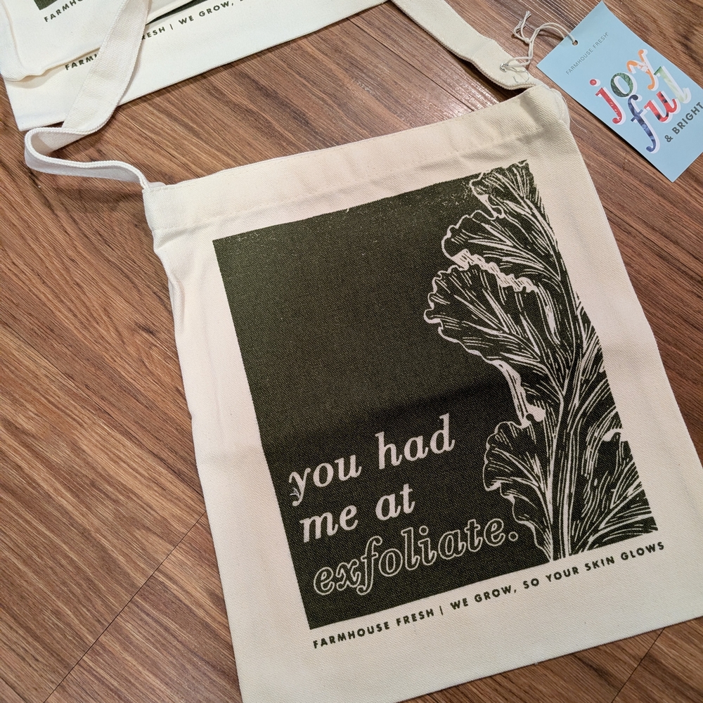 Canvas Tote Bag with Exfoliate Print